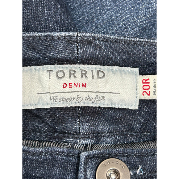 Torrid Jeans Womens Size 20R High Rise Tuxedo Stripe Super Stretch Jegging - Picture 7 of 16